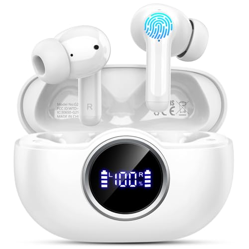 Image of Rinsmola Wireless Headphones 3D-Stereo Ear Buds, USB-C in-Ear Earphones, IP-X7 Waterproof Sport Workout Gym for Laptop Pad Android iOS