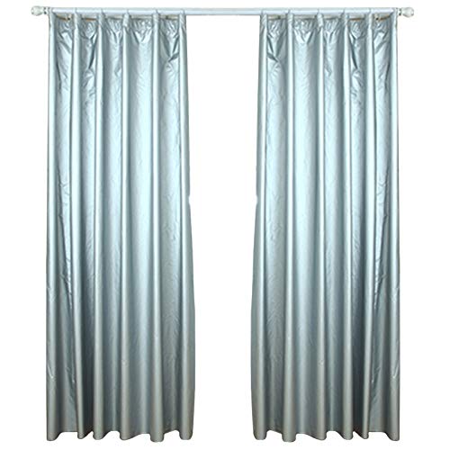 Magic Show - 1 par de cortinas con revestimiento reflectante solar, forro térmico opaco, incluye 20 ganchos de cortina (170 cm) de ancho x (200 cm).