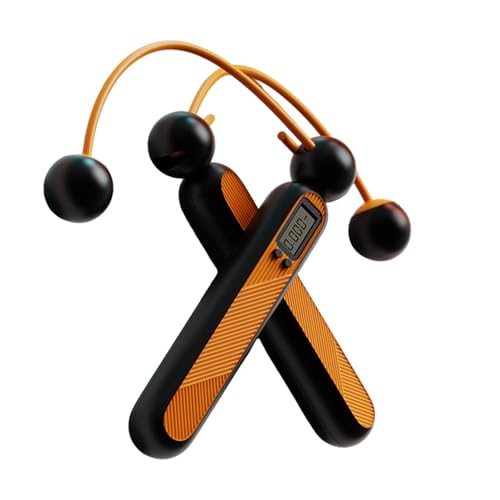 JUJUFREE Cuerda de saltar de conteo digital inalámbrica/longitud ajustable para entrenamientos de fitness, fitness, cuerda de saltar inalámbrica