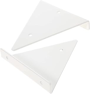 OSALADI 2pcs Invisible Tripod Bracket Wall Mounted Holder L Brackets Heavy Duty Decorative Shelves Metal Shelf Brackets Wall Hanging Shelves Iron White DIY Shelf Brackets Triangle Bracket