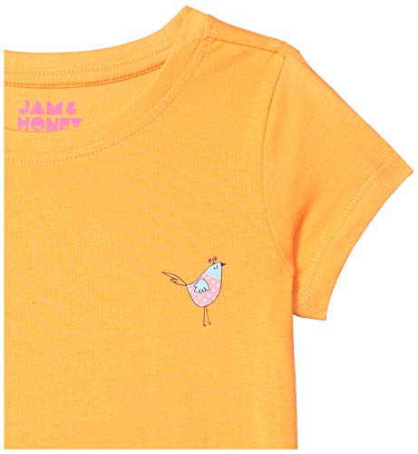 Image of Amazon Brand - Jam & Honey Girls 100% Cotton Printed Half Sleeves Regular Fit T-Shirt (Pack of 2)