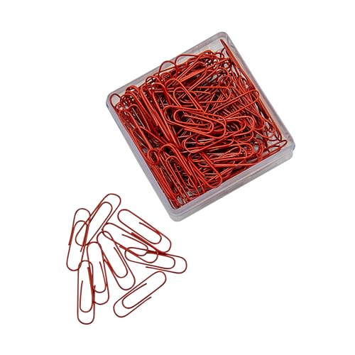 Preisvergleich Produktbild WEDO 901 244302 Büroklammern, kunststoffummantelt, Länge: 27 mm, rot