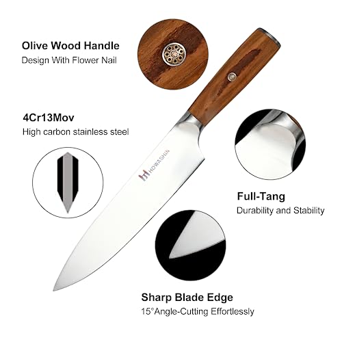 Professional-Kitchen-Knives-Germen-High-Carbon-Stainless-Steel-Chef-Knife-Set-4PCS-Ultra-Sharp-Japanese-Knife-Ergonomic-Olive-Wood-Handle-Elegant-Gift-Box-for-Home-or-Restaurant