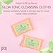 Pixi Beauty Glow Tonic Cleansing Cloths | Cleansing, Exfoliating, and Hydrating Disposable Face Towelettes | 3 Packs of 10 Face Wipes (30 Wipes Total)
