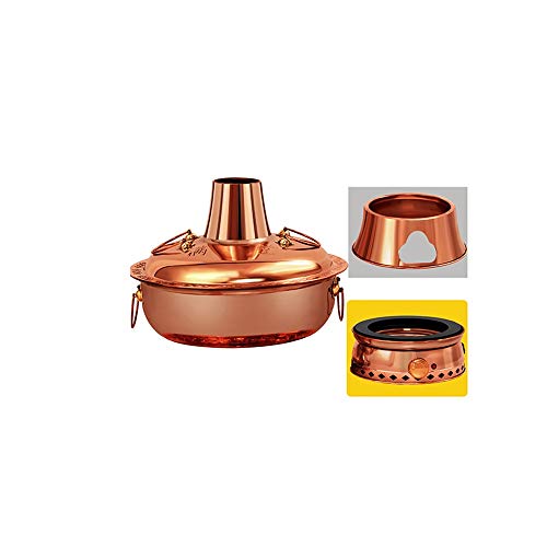Olla caliente de cobre eléctrica y carbón 32cm miniatura 1