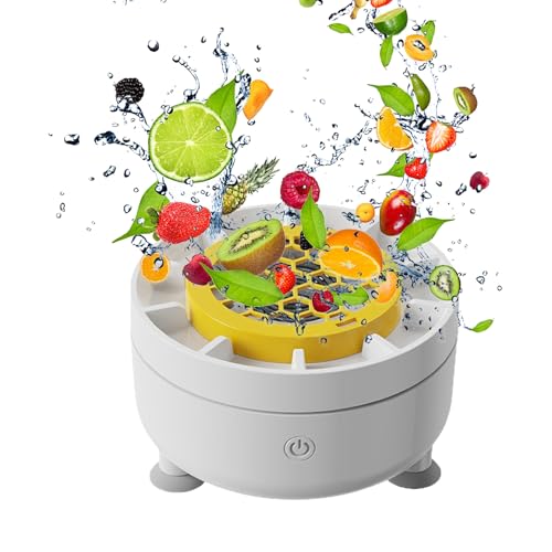de Frutas - Y Secador Automático De Alimentos,Pequeño Electrodomestico De Cocina Para Lavar Alimentos - Para Encimera Picnic Cocina Hogar y Exteriores