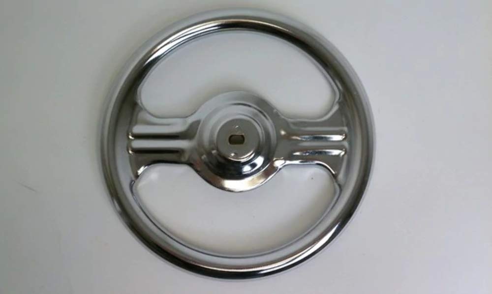 2 Spoke Pedal Car Steering Wheel in Chrome