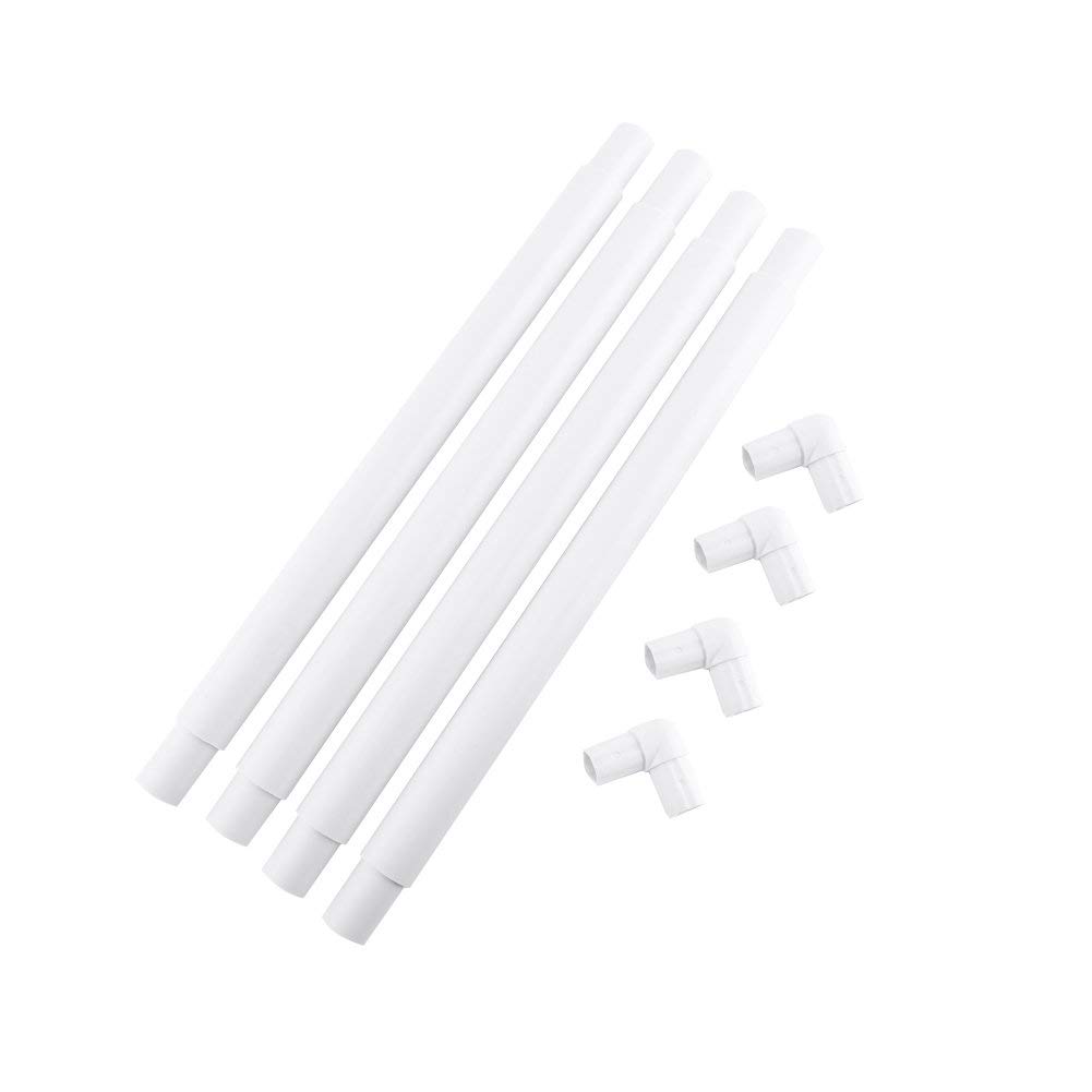 Fafeicy White Embroidery Frame Plastic Cross Stitch Frame Square Rectangle Plastic Clip Frame For Embroidery Cross Stitch Quilting Needlepoint Tool(43.1 * 43.1Cm)