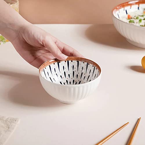 Image of Porcelain Bowls Set, 300 ML Serving Bowls Cereal, Salad, Pasta, Soup, Dessert, Suitable for Restaurant & Kitchen, Dishwasher Microwave & Oven Safe for Dining (8 -Piece)