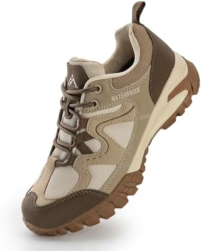 CC-Los Women’s Waterproof Hiking Shoes Lightweight Breathable Walking Shoes for Outdoor Climbing Size 5-10.5