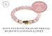 Cuarzo rosado pulsera de elefante con perlas naturales y piezas destacadas de...