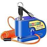 Motorcycle Alarm Disc Brake Lock, Motorcycle Locks Anti Theft Security Wheel Disc Lock Waterproof 110dB Alarm Sound with 5ft Reminder Cable Keys and Carry Pouch for Motorbike Bike Scooter