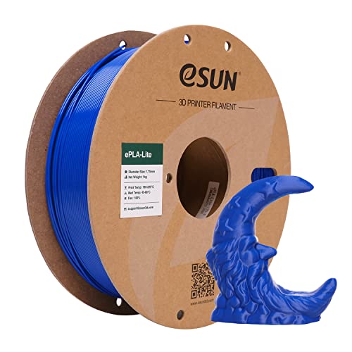 Image of eSUN PLA Filament 1.75mm, High Toughness 3D Printer Filament Upgraded PLA Filament, Dimensional Accuracy + /- 0.03mm, 1KG Cardboard Spool (2.2 LBS) 3D Printing Filament for 3D Printers, Blue