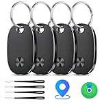 Air Tracker Tags-4 Pack, Bluetooth Tracker Works with Apple Find My APP (iOS Only), Keys Finder and Item Locator for Luggage, Backpack, Suitcases, Replaceable Battery, IP67 Waterproof Tracking Tag