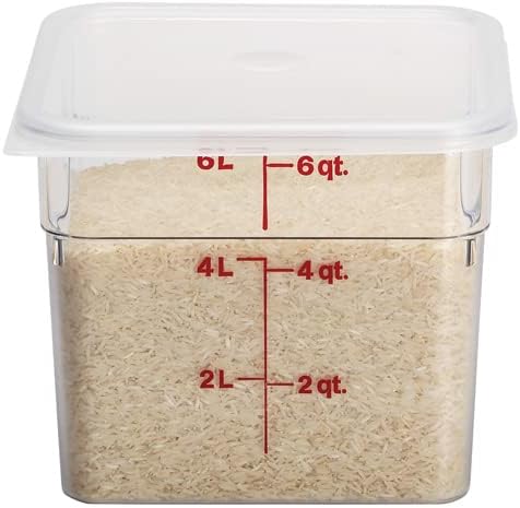 Cambro SFC6SCPP Cambro Square Seal Lid for 6 and 8 Qt. Capacity Clear Camwear Containers