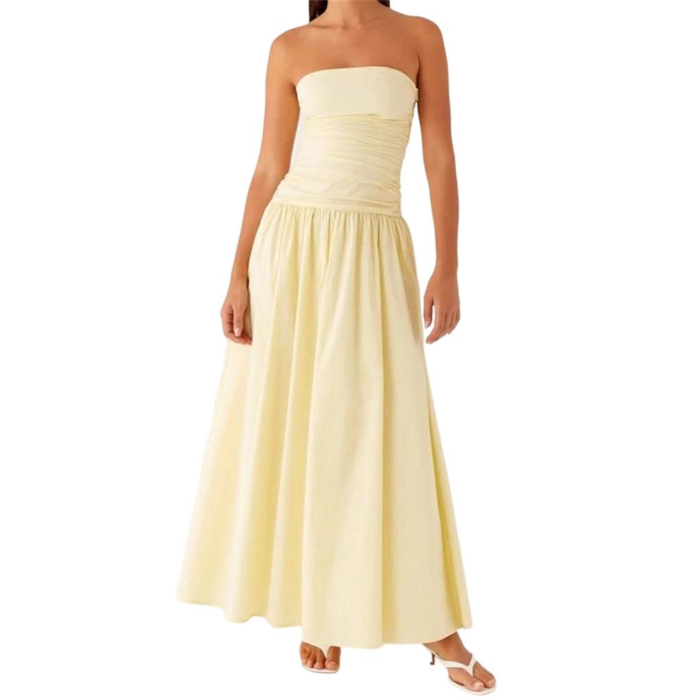 Vestido largo acampanado para mujer, vestido largo de fiesta de boda