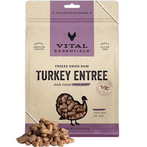 Vital-Essentials-Freeze-Dried-Raw-Dog-Food-Turkey-Mini-Nibs-Entree-14-oz Vital Essentials Freeze Dried Raw Dog Food Turkey Mini Nibs Entree 14 oz