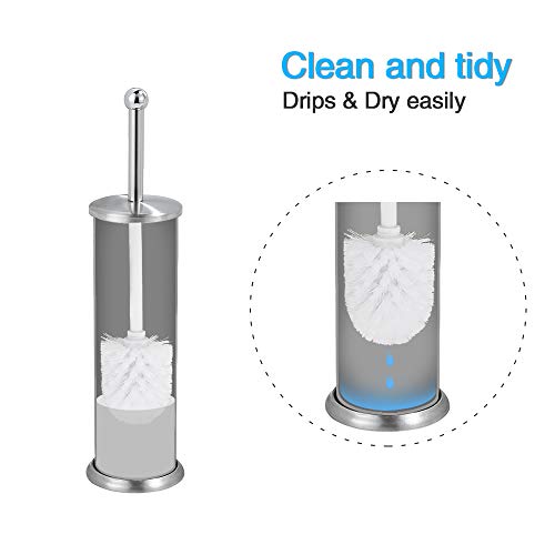 Hoomtaook toiletborstel toiletborstel toiletborstelhouder set toiletborstelhouder met spatbescherming, toiletborstel met… - Image 3