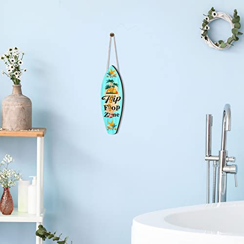 Chunful Surfboard Wall Decor 5 x 16 Inch Wooden Beach Theme Wall Hanging Sign Tropical Flip Flop Wall Art Surf Board Wall Decoration for Bathroom Outdoor Indoor Summer Decor - Image 7