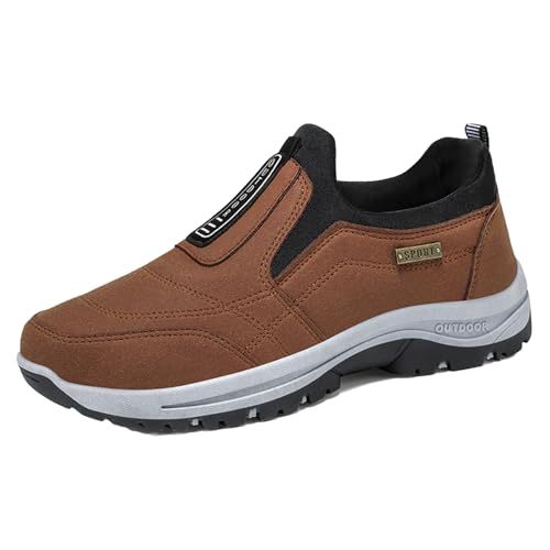 Enjerr Orthopedic Shoes Men, Wide Slipon Balance Shoes, Anthoern Outdoor Casual Non-Slip Comfy Arch Support Walking Shoes