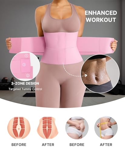 Image of SHAPELLX Waist Trainer for Women Waist Cincher Corset Shapewear Body Shaper Tummy Control Stomach Belt Postpartum Band