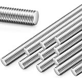 Dayalo 12 Stück M12 Gewindestangen, Gewindestange M12 x 100 mm aus Edelstahl A2 V2A, Gewindestäbe mit Metrischem Vollgewinde, Gewindestift mit Festigkeitsklasse 4,8, DIN 976