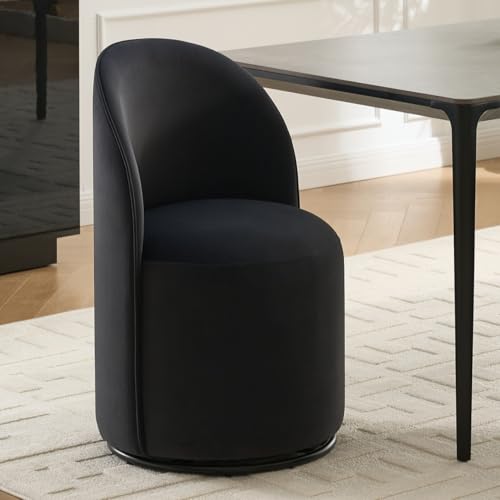 Sillón giratorio terciopelo gris oscuro miniatura 1