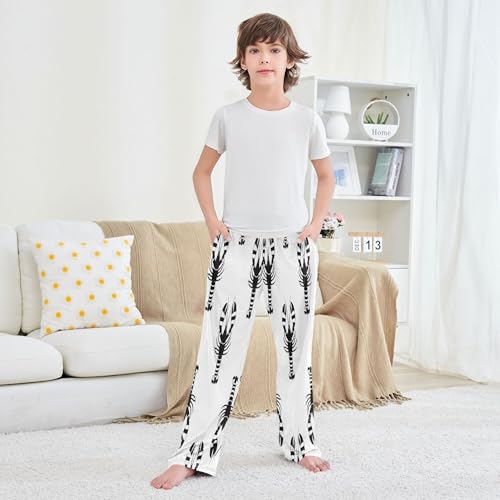 Pajama Pants Long Track Pants Lobster Pattern Design Sweatpants Athletic for 6-14 Years4
