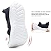 Wrezatro Men's Slip on Walking Shoes Ultra Light Breathable Non Slip Running Shoes Casual Fashion Sneakers Mesh Workout Sports Navy/Blue