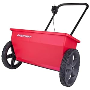 EarthWay Products 7312 Red 75LB Drop Spreader – Weed and Feed Lawn Fertilizer, Fertilizer Spreader, 22″ Coverage, Adjustable Flow, Lawn Care Equipment for Homeowners