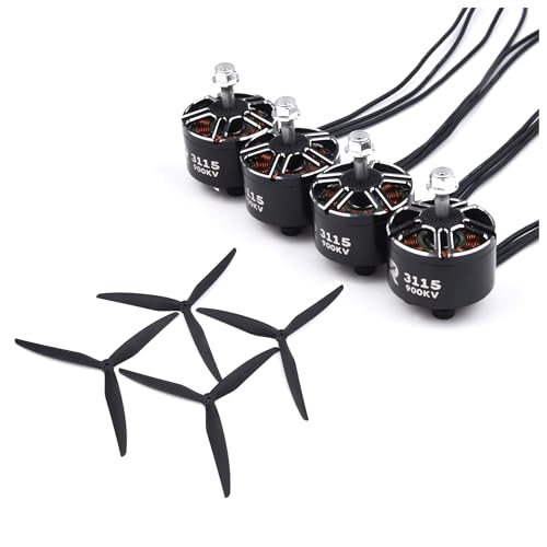 3115 �u���V���X���[�^�[ 900KV 3S-6S 10 �C���` Cinelifter X �N���X FPV �h���[�� UAV �w�r�[���t�g���i�A���C�����g 4 ��(3115 and 1050 prop)