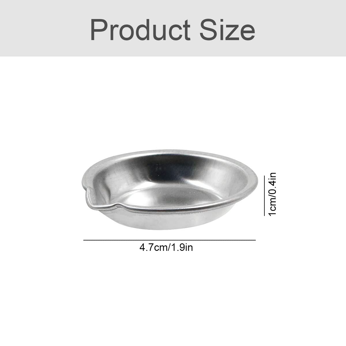 SURALIN 8er Pack Edelstahl Farbsschalen - 5cm Rund Für Künstler & Hobby