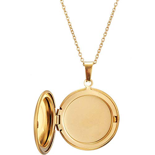 Jude Jewelers Stainless Steel Round Shaped Locket Style Statement Party Wedding Pendant Necklace