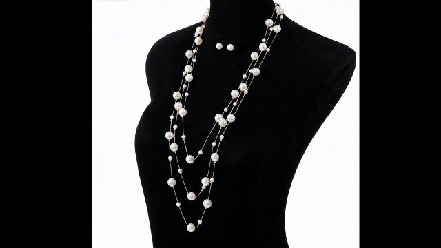 Amazon.com: Vintage Pearl Multi Strand Necklace for WomenPearl
