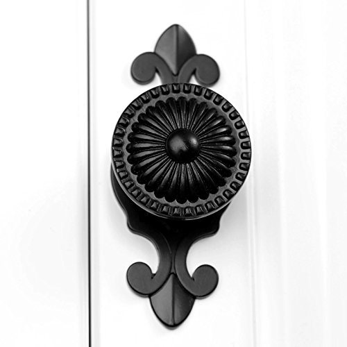 Mgoodoo 2 Stück Antike Schubladenknöpfe Gold Schuhkarton Küchenschrank Knöpfe und Griffe Schwarz