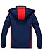 Wantdo Herren wasserdichte Skijacke Winddichter Sportmantel für den Außenbereich Warme Winterschneemäntel Berg Outdoor Jacke Navy XL