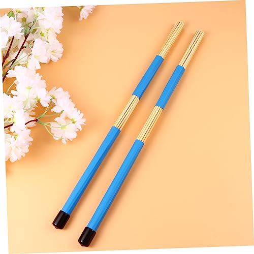 Baquetas de pincel de batería Jazz de madera VICASKY, mango cómodo, diseño duradero, color azul miniatura 5