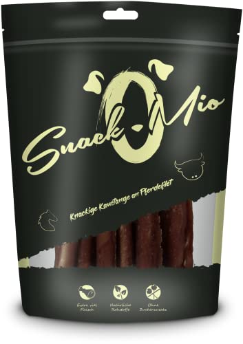 SnackoMio - Croccante bastoncino su filetto di cavallo - Spuntino premium da masticare per cani, 70g