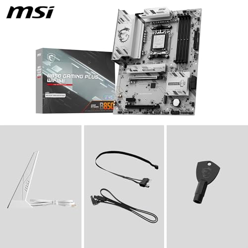 Image of MSI B850 Gaming Plus WIFI6E Motherboard, ATX - Supports AMD Ryzen 9000 /8000 / 7000 Processors, AM5 - DDR5 Memory Boost 8200+ MT /s (OC), PCIe 4.0 x16, M.2 Gen5, Wi-Fi 6E, 2.5G LAN