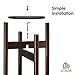 LITADA Wood Plant Stand Mid Century Planter Stand with Plant Saucer, 16'' Tall - Fit 10 '' Flower Pot, Wood Flower Pot Holder Home Decor - Walnut Color (Plant and Pot NOT Included)…
