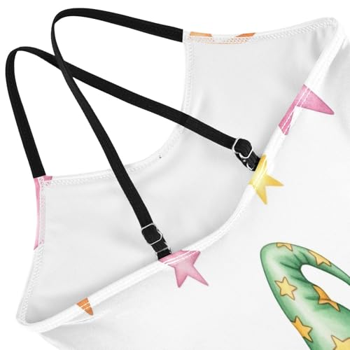 Cute Gnomes White Beards Colorful Hats Child Bathing Suit Girl, Summer Beach Bathing Suit, 3-104