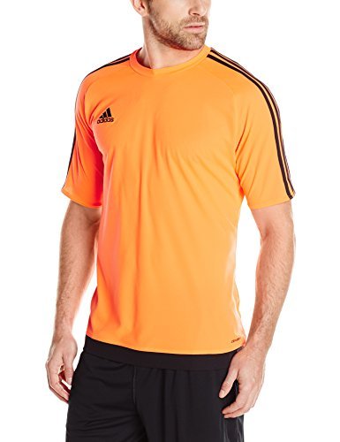 adidas Men's Estro 15 Soccer Jersey, Solar Orange/Black, Medium