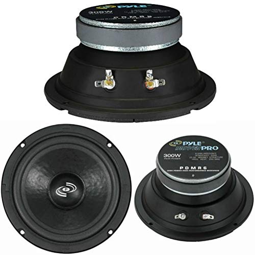 Pyle Pylepro PDMR6 Midrange  150 W RMS  300 W PMPO  8 Ohm  sensibilità: 93 dB  16,5 cm  PDMR6