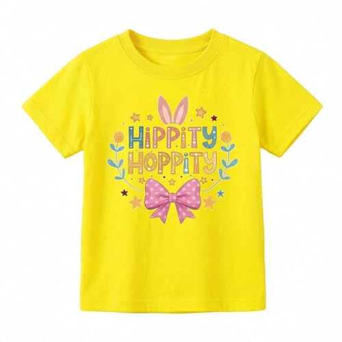 Image of Easter Shirts for Girls Kids Easter Gift Bunny T-Shirt Clothing 3-12 Years
