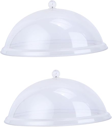 NOLITOY Cubierta de cristal para soporte de pastel, cubierta de cristal para tartas, cubierta de acrílico para aperitivos, platos de pizza del