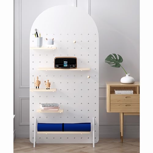 Generico Pannello Forato per Attrezzi da Garage, Porta Punte da Trapano, Set di Chiavi, Supporti, Pannelli forati, Pannello Forato Mobile con rotelle, Organizer in Legno, Kit Pannello Forato per casa