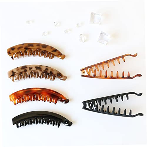 Housoutil 5 Unidades Ganchos de banana grampos de cabelo da moda clincher penteia cabelo presilhas d