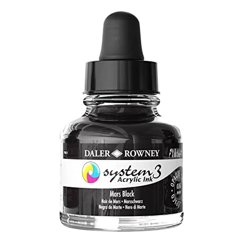 Tinta SYSTEM3 de 29,5 ml, color negro de Daler Rowney Cover