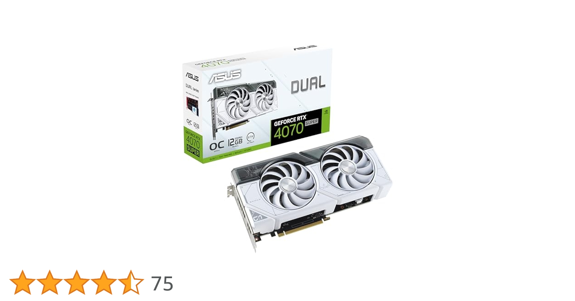ASUS GeForce RTX 4070 Dual 動作確認済み ASUS Dual GeForce RTX™ 4070 White Edition 12GB GDDR6X