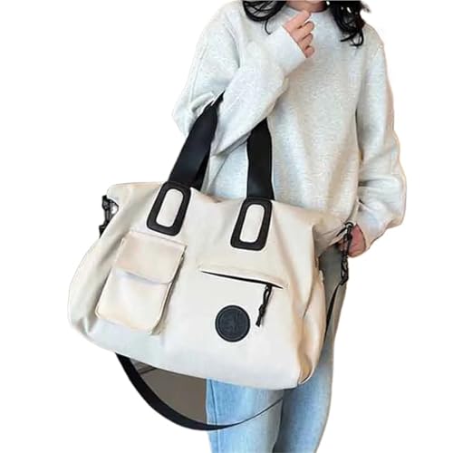 Carry On Travel Handbag Luggage Duffel Women Large Gym Fitness Casual Sports Training Yoga Shoulder Bag(Coffee)3